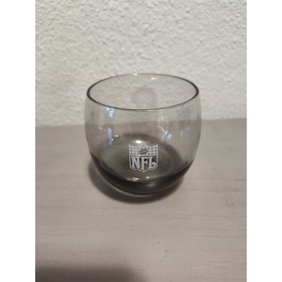 Vintage 1960s New York Giants Smokey Grey Glass NFL Collectible Cup Rare - Picture 2 of 6